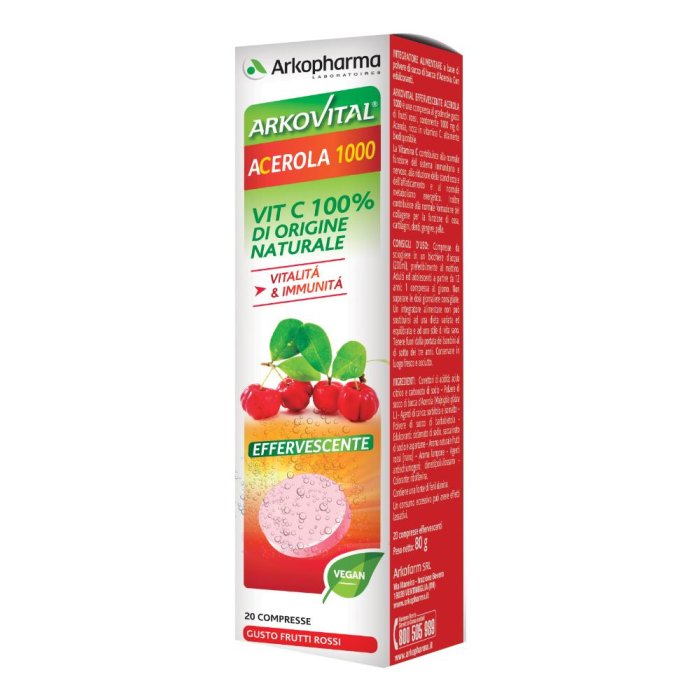 Arkovital Acerola 1000 Effervescente 20 Compresse Arkovital Acerola 1000 Effervescente 20 Compresse