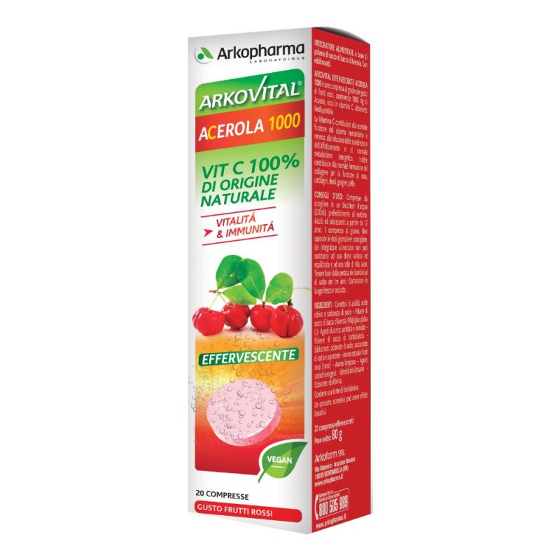 Arkovital Acerola 1000 Effervescente 20 Compresse Arkovital Acerola 1000 Effervescente 20 Compresse