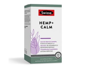 Swisse Hemp+ Calm Integratore Rilassamento e Qualità del Sonno 60 Capsule Molli