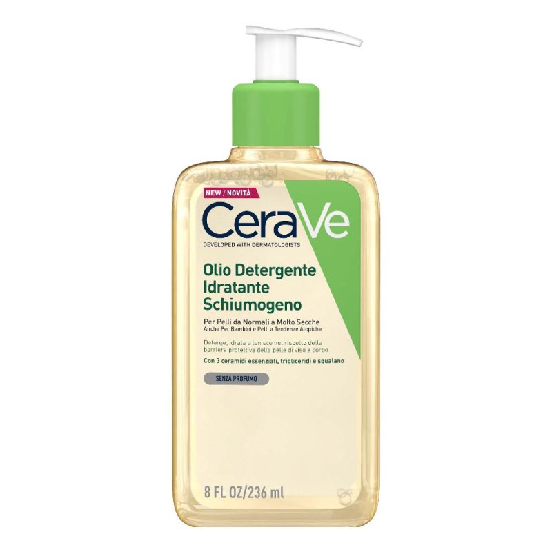 Cerave Tecnologia a Rilascio a Lunga Durata Hydrating Oil Cleranser Olio Detergente Idratante 236 ml Cerave Tecnologia a Rilascio a Lunga Durata Hydrating Oil Cleranser Olio Detergente Idratante 236 ml
