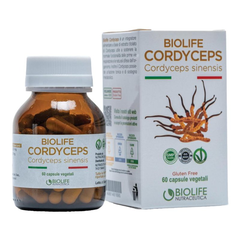 Biolife Cordyceps 60 capsule - integratore a base di Cordyceps sinensis Biolife Cordyceps 60 capsule - integratore a base di Cordyceps sinensis