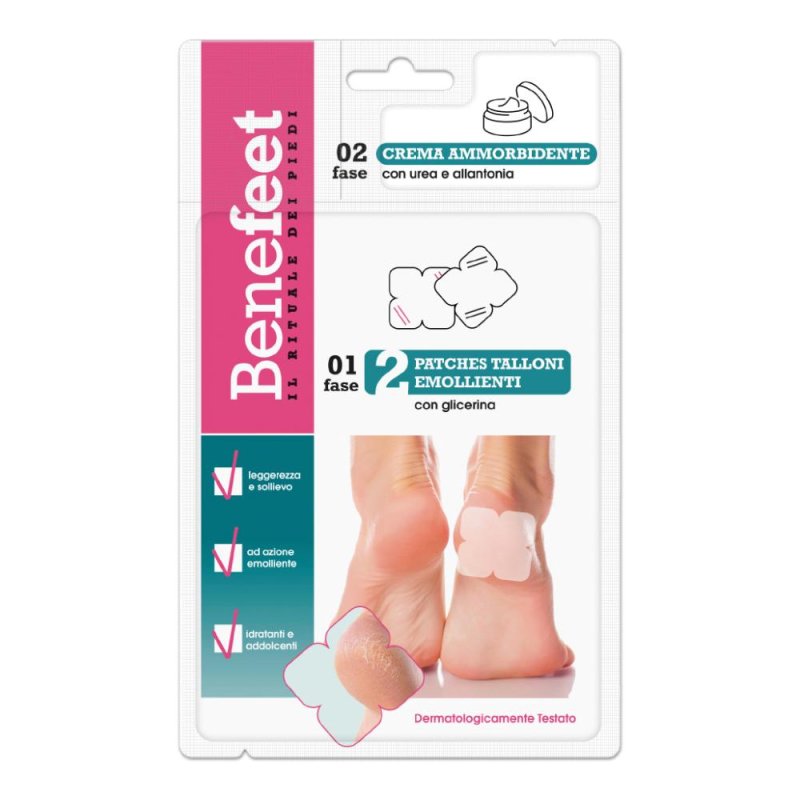 Benefeet patch gel talloni 2 pezzi - cuscinetti in gel per talloni screpolati e secchi Benefeet patch gel talloni 2 pezzi - cuscinetti in gel per talloni screpolati e secchi