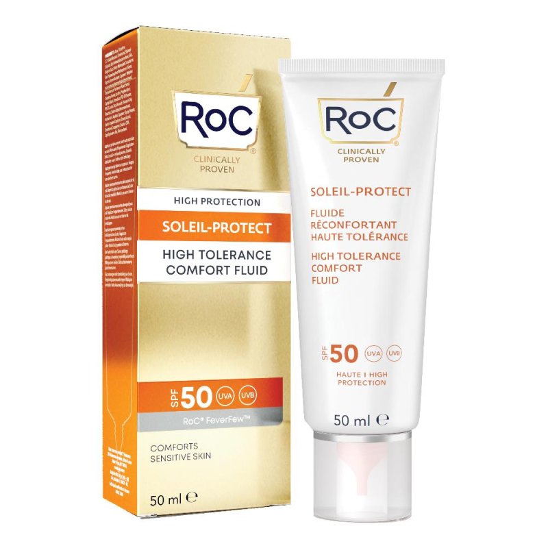 Roc Soleil Protect - Fluido Viso Comfort Alta Tollerabilit&agrave; SPF50+ 50 ml