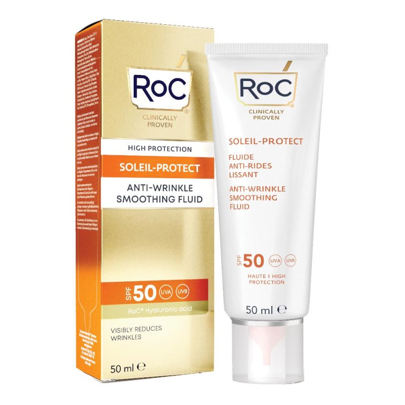 Roc Soleil Protect - Fluido Viso Levigante Anti-rughe SPF50+ 50 ml Roc Soleil Protect - Fluido Viso Levigante Anti-rughe SPF50+ 50 ml