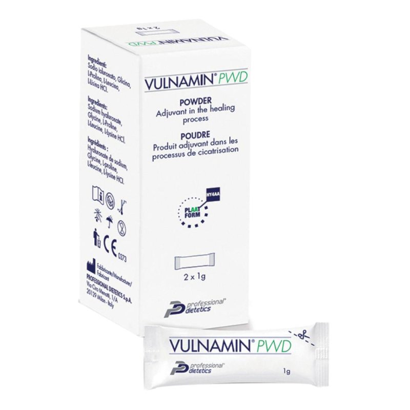Vulnamin Integratore in Polvere 2 Stick Pack per Piaghe da Decubito, Ulcere Cutanee e Cicatrizzazione della Pelle Vulnamin Integratore in Polvere 2 Stick Pack per Piaghe da Decubito, Ulcere Cutanee e Cicatrizzazione della Pelle