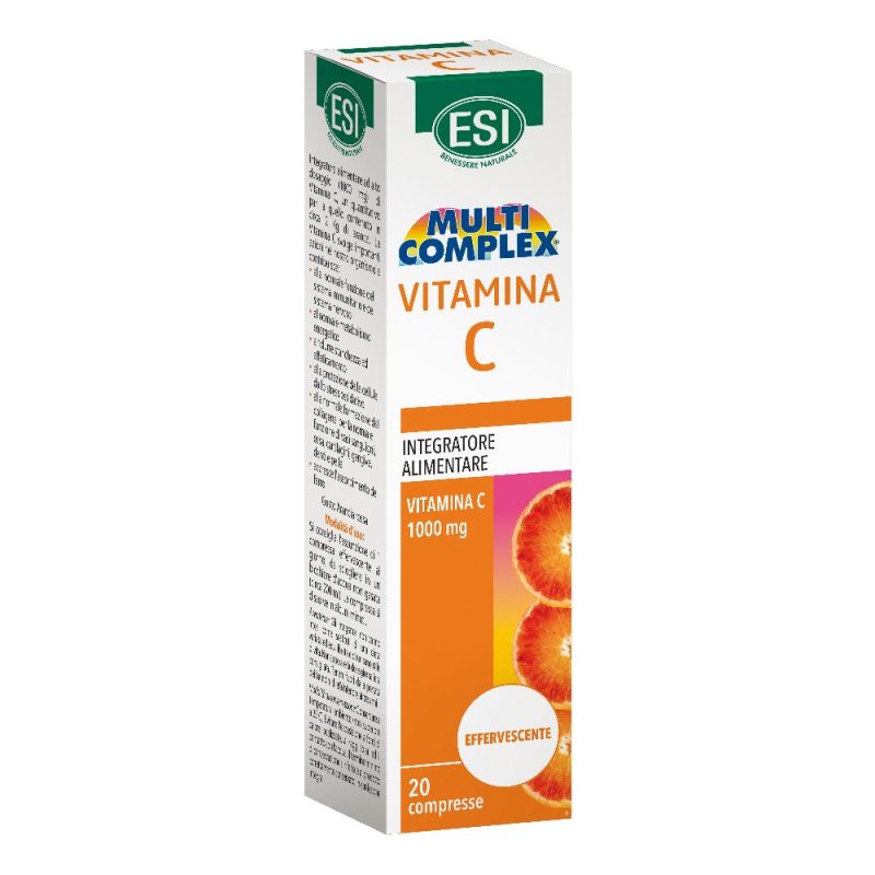 ESI Multicomplex Vitamina C 1000 Integratore Alimentare 20 Compresse Effervescenti ESI Multicomplex Vitamina C 1000 Integratore Alimentare 20 Compresse Effervescenti
