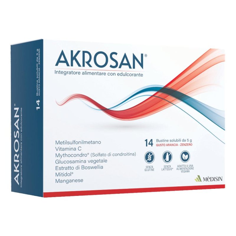 Akrosan Integratore con Edulcorante 14 Bustine Akrosan Integratore con Edulcorante 14 Bustine