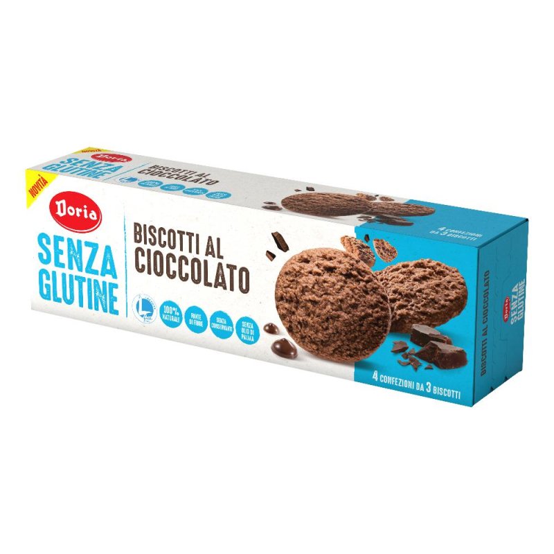 Doria Biscotti Al Cioccolato Senza Glutine 4x37,5g Doria Biscotti Al Cioccolato Senza Glutine 4x37,5g