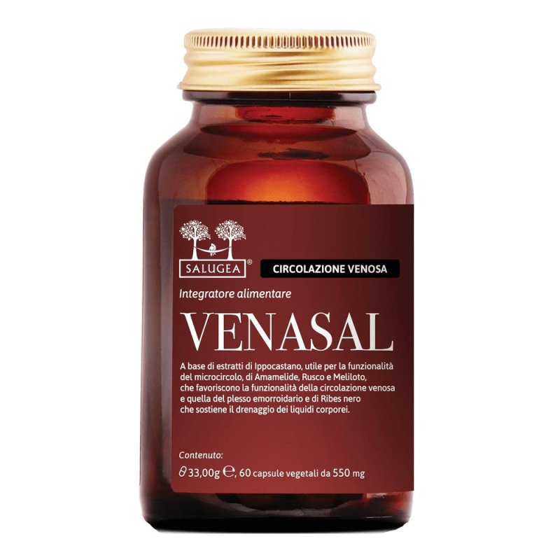 Salugea Venasal 60 Capsule Integratore Naturale per Circolazione Gambe Pesanti e Microcircolo
