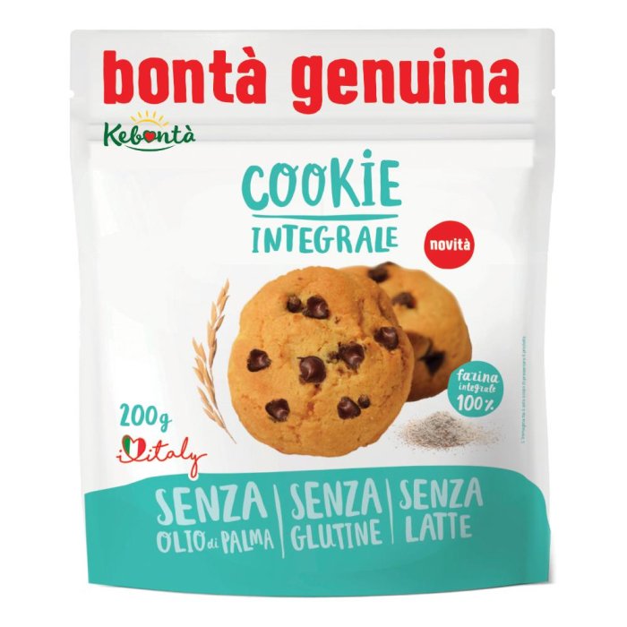 Kebont&agrave;  cookie integrale 200 g - biscotti integrali frollini