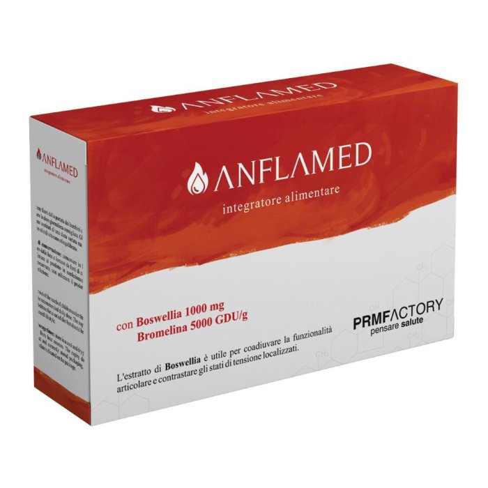 Anflamed 30 Bustine 2,5 g Integratore Antinfiammatorio per Dolori Articolari e Muscolari Anflamed 30 Bustine 2,5 g Integratore Antinfiammatorio per Dolori Articolari e Muscolari