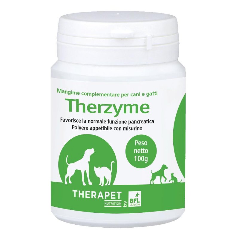 Therzyme Polvere 100 g Integratore Enzimatico Digestivo in Polvere per Uso Veterinario