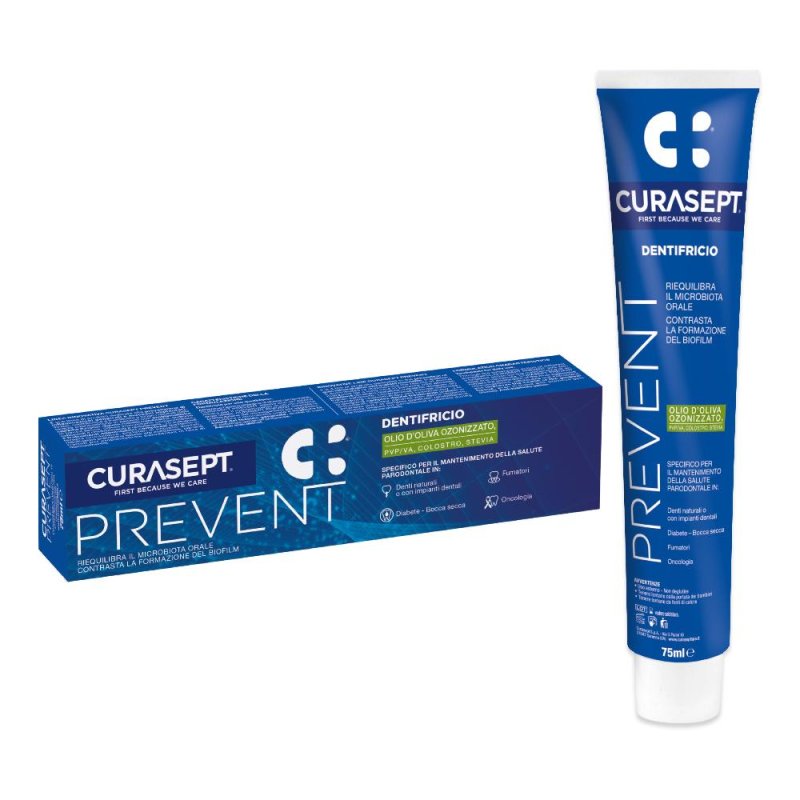 Curasept Prevent Dentifricio 75ml - Igiene Orale Avanzata Curasept Prevent Dentifricio 75ml - Igiene Orale Avanzata