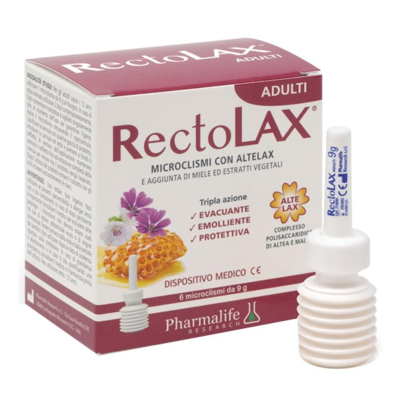 Pharmalife Research Rectolax - Adulti Microclismi 6 microclismi Pharmalife Research Rectolax - Adulti Microclismi 6 microclismi