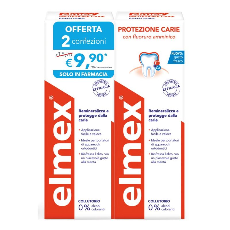 ELMEX CARIE COLLUTORIO 2X400ML ELMEX CARIE COLLUTORIO 2X400ML