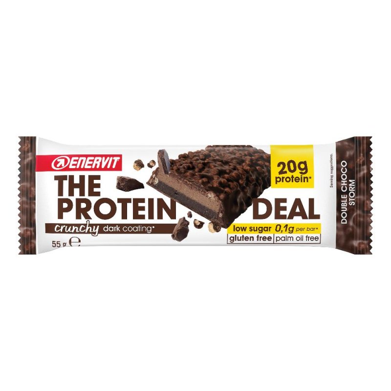 Enervit The Protein Deal - Double Choco Storm Barretta Proteica 55g Enervit The Protein Deal - Double Choco Storm Barretta Proteica 55g