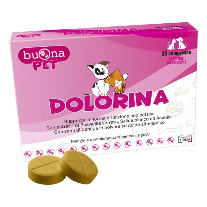 Dolorina 20 Compresse Antidolorifico per Mal di Testa, Dolori Muscolari e Febbre Dolorina 20 Compresse Antidolorifico per Mal di Testa, Dolori Muscolari e Febbre
