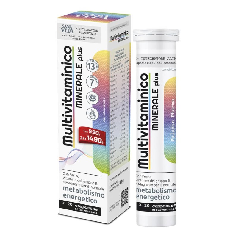 Paladin Pharma Sanavita - Multivitaminico Minerale Plus 20 Compresse Paladin Pharma Sanavita - Multivitaminico Minerale Plus 20 Compresse
