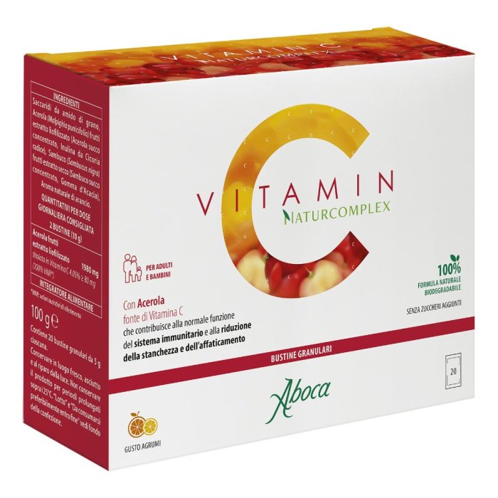 Vitamin C Naturcomplex Confezione 20 Bustine Aboca Vitamin C Naturcomplex Confezione 20 Bustine Aboca
