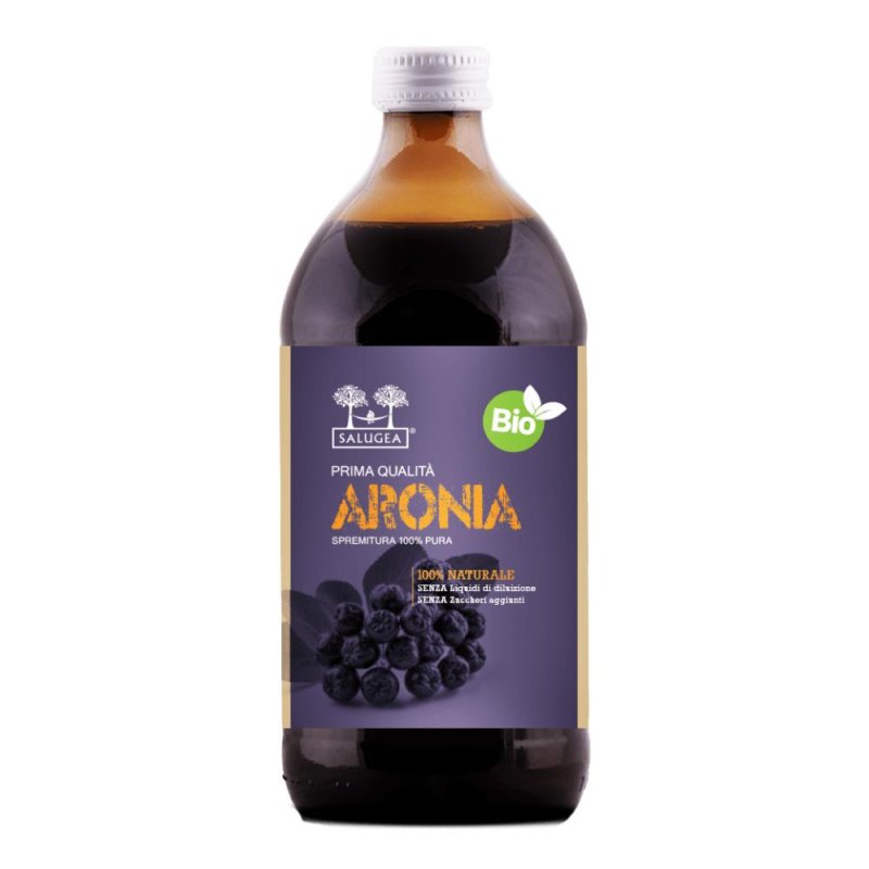 Salugea Succo di Aronia Bio Integratore Energia e Sostegno 500 ml Salugea Succo di Aronia Bio Integratore Energia e Sostegno 500 ml