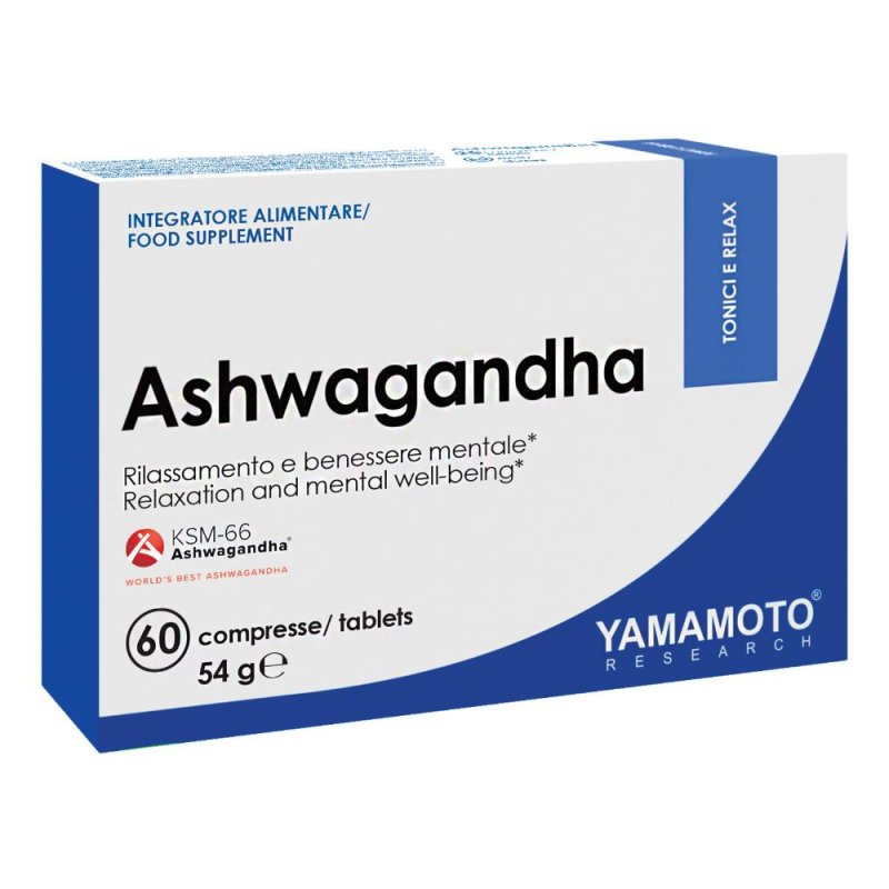 Yamamoto Research Ashwagandha Integratore 60 Compresse con Withania Somnifera per Stress, Relax e Benessere Mentale Yamamoto Research Ashwagandha Integratore 60 Compresse con Withania Somnifera per Stress, Relax e Benessere Mentale