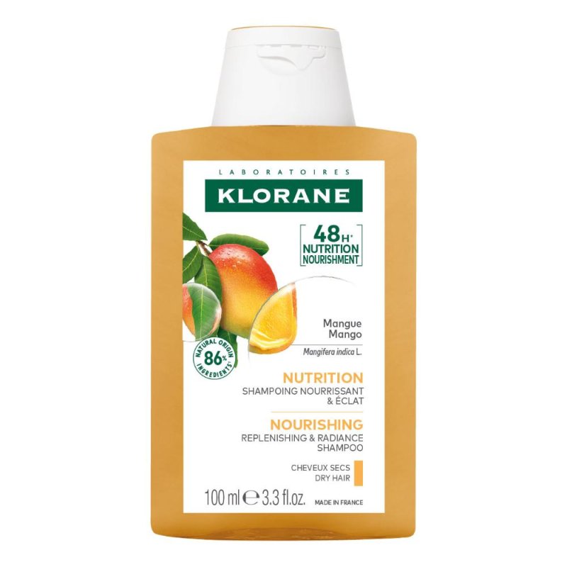 Klorane Shampoo al Mango 100 ml Nutriente per Capelli Secchi e Spenti con Forza Tiger e Freschezza Woods Klorane Shampoo al Mango 100 ml Nutriente per Capelli Secchi e Spenti con Forza Tiger e Freschezza Woods