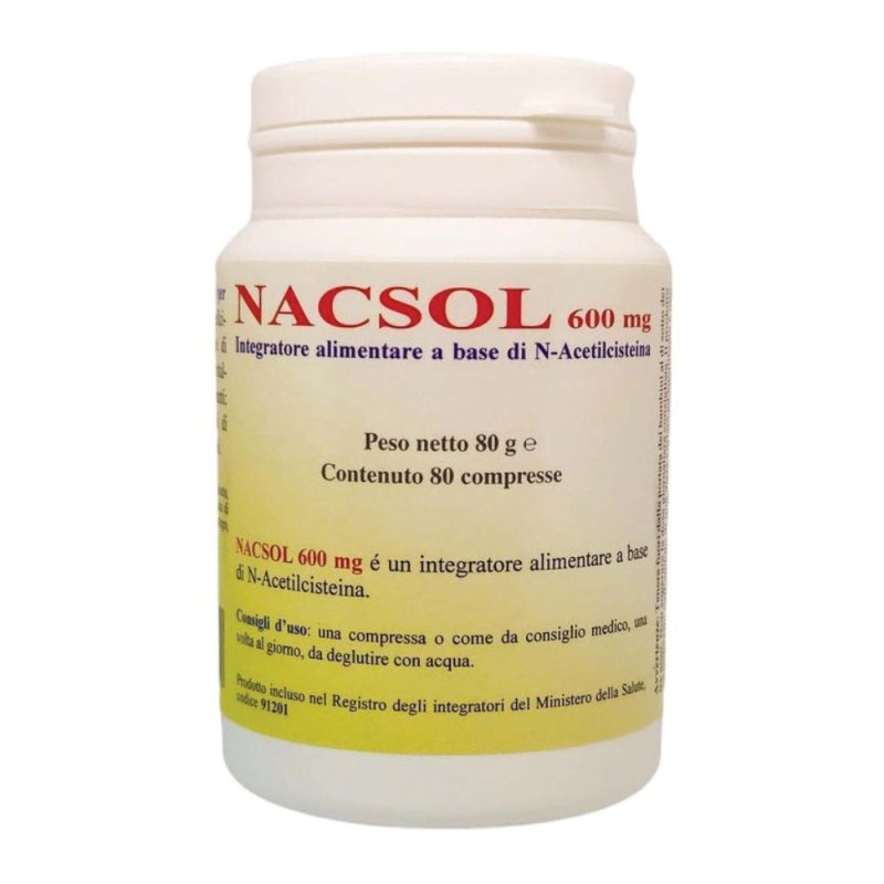 Nacsol 80 compresse - integratore a base di N-acetilcisteina Nacsol 80 compresse - integratore a base di N-acetilcisteina