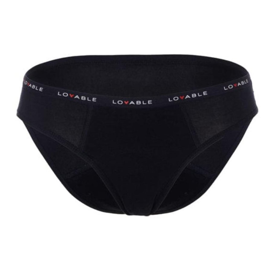 Lovable Period Panties - Slip da Ciclo Flusso Medio Nero Taglia 5/Extralarge Lovable Period Panties - Slip da Ciclo Flusso Medio Nero Taglia 5/Extralarge