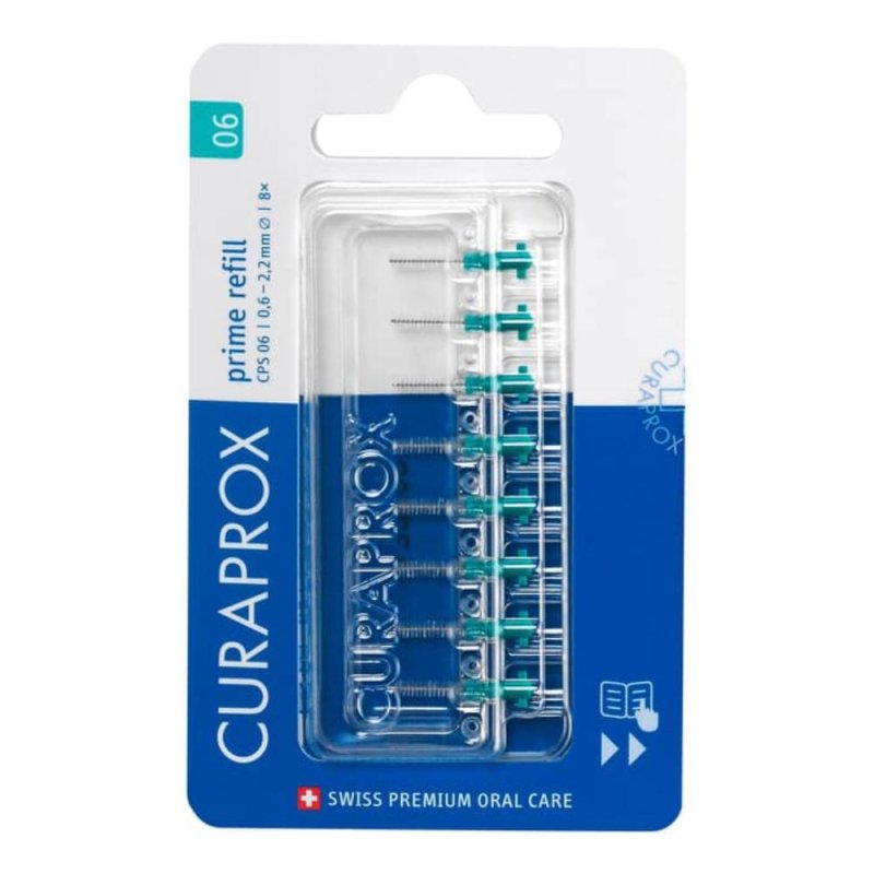 Curaden Ag Curaprox Cps 06 Scovolino Prime Refill Turquoise 8 Pezzi Curaden Ag Curaprox Cps 06 Scovolino Prime Refill Turquoise 8 Pezzi