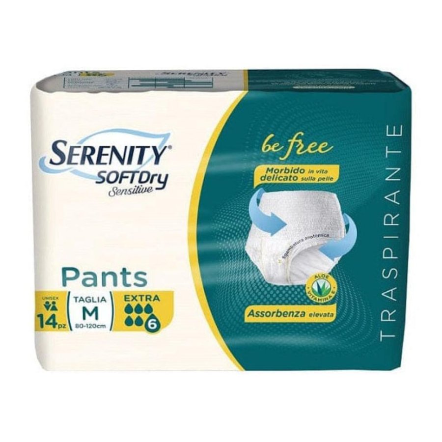 Serenity Pants Sensitive Extra Mutandine Assorbenti per Incontinenza Adulti Misura Media 14 Pezzi Serenity Pants Sensitive Extra Mutandine Assorbenti per Incontinenza Adulti Misura Media 14 Pezzi