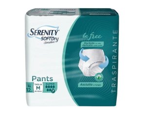 Serenity Pants Sensitive Mutandina Assorbente Incontinenza Taglia M per Adulto, Confezione da 12 Pezzi