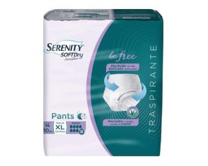 Serenity Pants Mutandina Assorbente Incontinenza Maxi XL 10 Pezzi, Elevata Protezione e Comfort Sensitive per Adulti