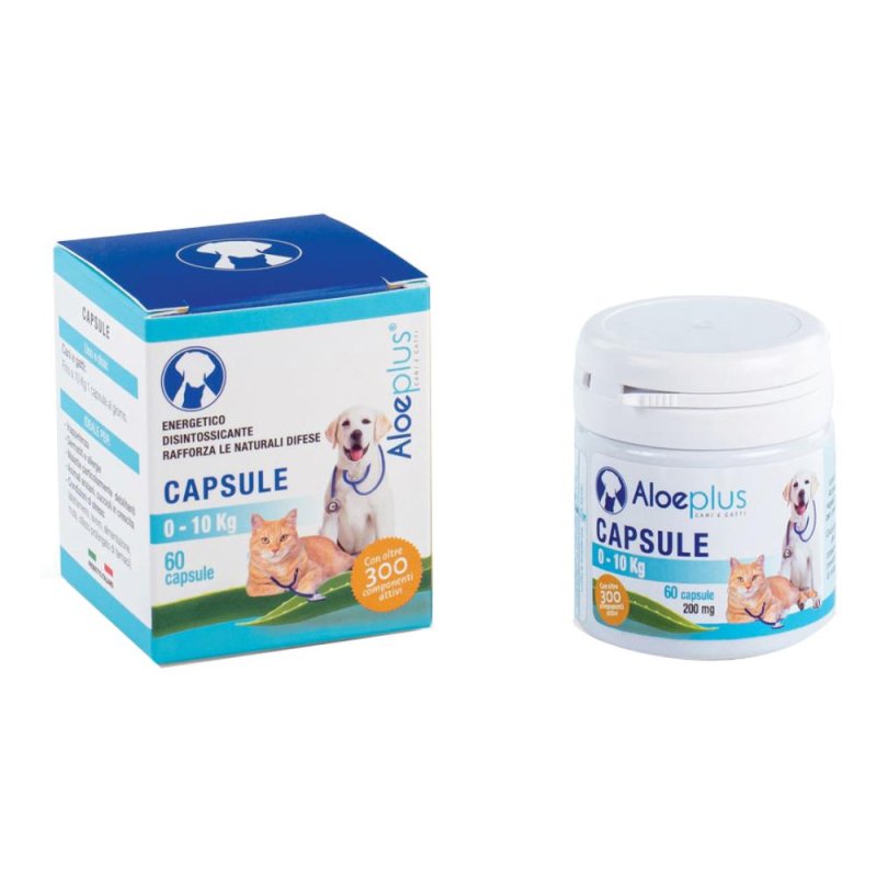Aloe Plus Capsule Cani e Gatti Stimola le Difese Immunitarie 0-10Kg 60capsule Aloe Plus Capsule Cani e Gatti Stimola le Difese Immunitarie 0-10Kg 60capsule