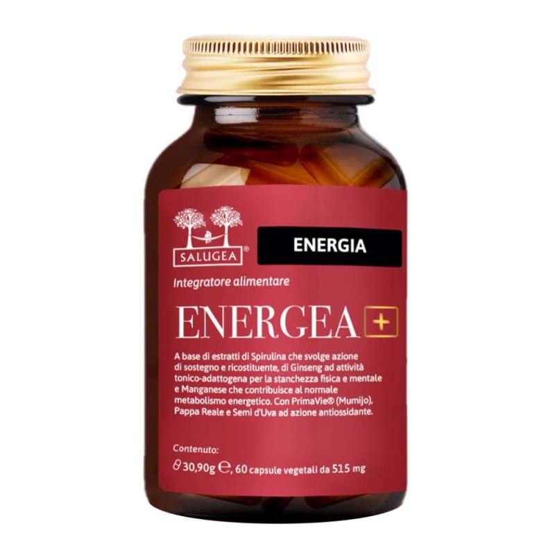 Salugea Energea Integratore Naturale Energia e Vitalità in Capsule Vegetali – Tono Fisico e Mentale – Confezione da 60 Capsule Salugea Energea Integratore Naturale Energia e Vitalità in Capsule Vegetali – Tono Fisico e Mentale – Confezione da 60 Capsule