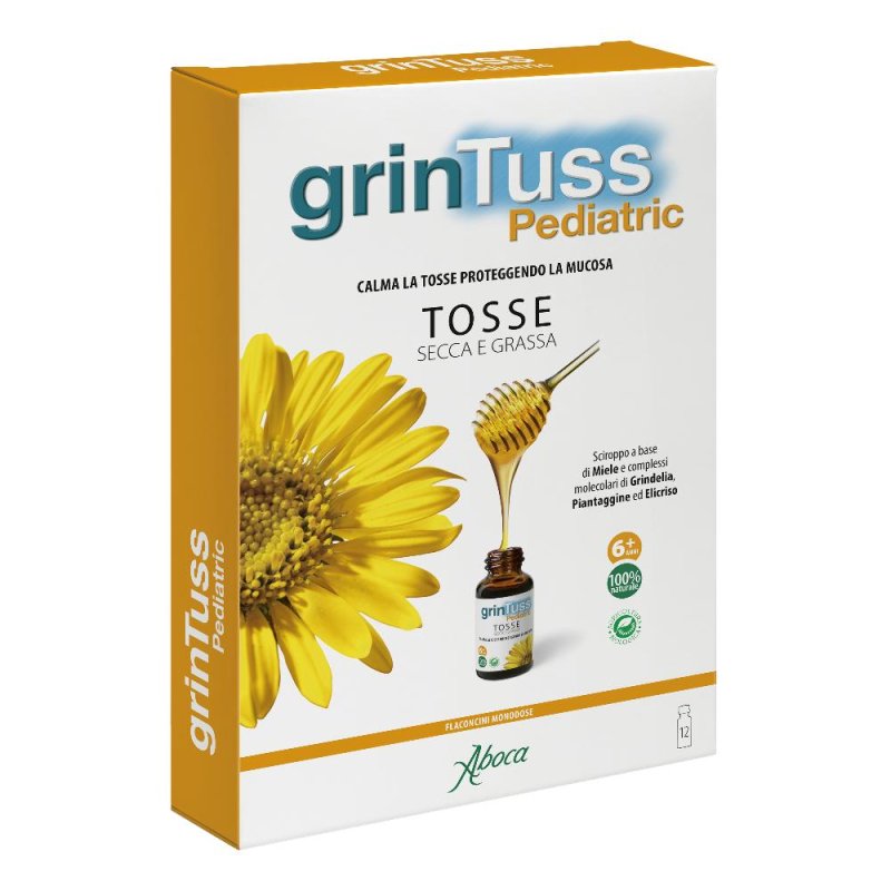 Aboca Grintuss Pediatric Sciroppo Tosse 12 Flaconcini