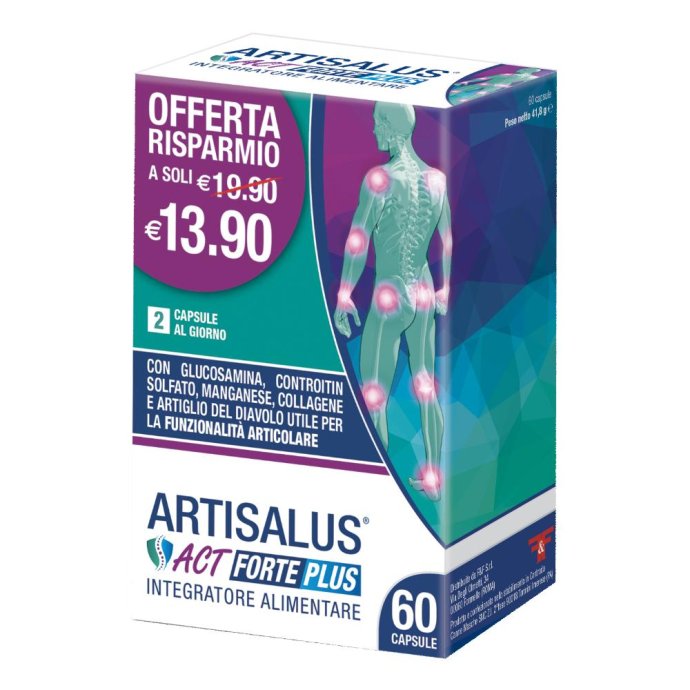Artisalus Act Forte Plus Integratore articolazioni 60 capsule Artisalus Act Forte Plus Integratore articolazioni 60 capsule