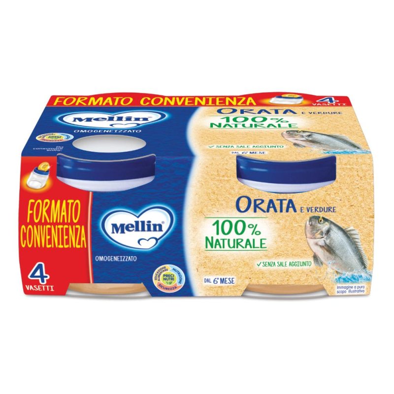 Mellin Omogeneizzato di Orata per Bambini 4 x 80 g Mellin Omogeneizzato di Orata per Bambini 4 x 80 g