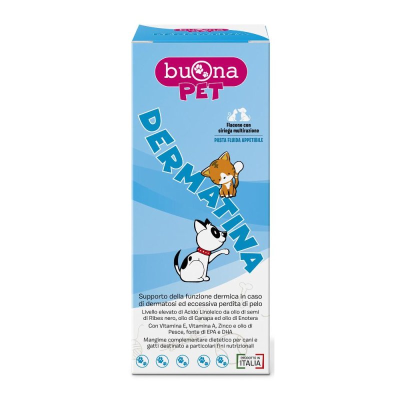 Buonapet Dermatina crema dermatologica lenitiva per cani e gatti flacone 90 grammi Buonapet Dermatina crema dermatologica lenitiva per cani e gatti flacone 90 grammi