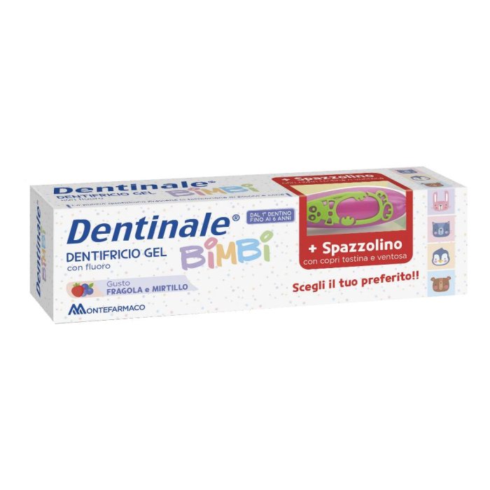 Dentinale Bimbi Dentifricio Gel con Fluoro 50ml + Spazzolino in Omaggio Dentinale Bimbi Dentifricio Gel con Fluoro 50ml + Spazzolino in Omaggio