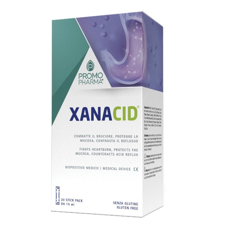 Xanacid - Dispositivo Medico per la Protezione della Mucosa Gatrica 20 stick Xanacid - Dispositivo Medico per la Protezione della Mucosa Gatrica 20 stick