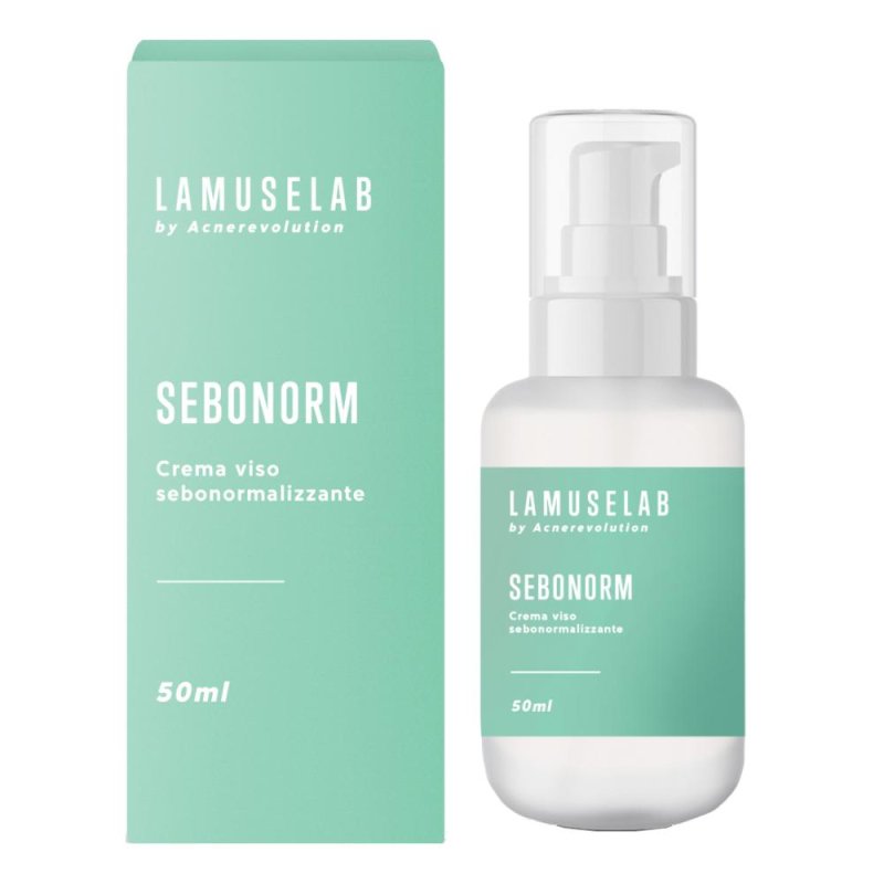 LaMuseLab Sebonorm Crema Seboregolatrice Viso Anti Imperfezioni, 50ml