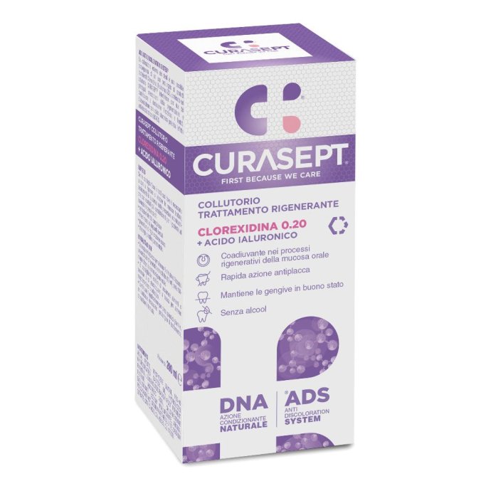 Curasept Collutorio ADS 0,20 Clorexidina e Acido Ialuronico 200 ml Curasept Collutorio ADS 0,20 Clorexidina e Acido Ialuronico 200 ml