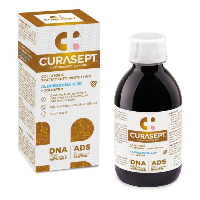Curasept Collutorio ADS + DNA Trattamento Protettivo 200 ml Curasept Collutorio ADS + DNA Trattamento Protettivo 200 ml
