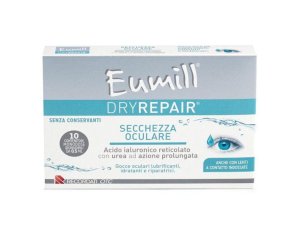 Eumill DryRepair Gocce oculari collirio contro la secchezza oculare 10 Monodose Da 0,5ml