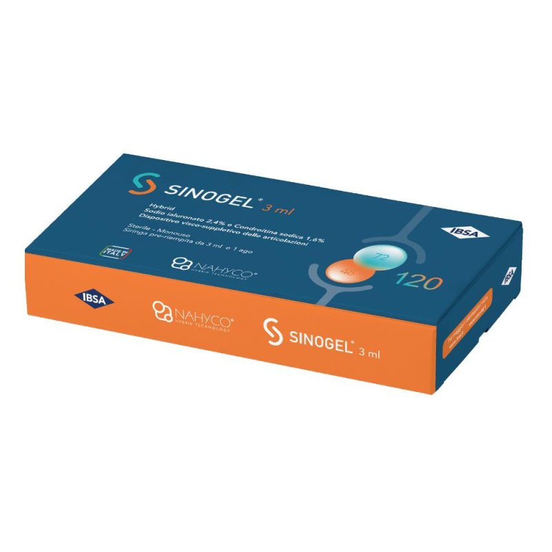 Sinogel Siringa 3 ml 2,4% + 1,6% con Ago 21 G – Filler Acido Ialuronico per Infiltrazioni Articolari Sinogel Siringa 3 ml 2,4% + 1,6% con Ago 21 G – Filler Acido Ialuronico per Infiltrazioni Articolari