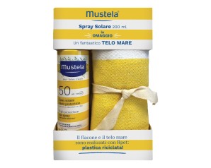 Mustela Latte Solare Spray SPF 50+ Protezione Alta 200ml + Telo Mare In Omaggio