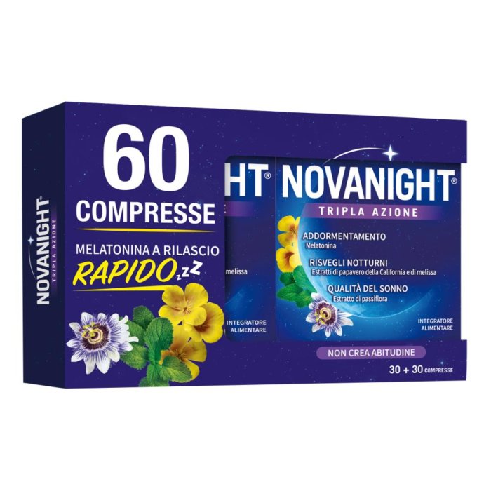 Novanight Bipacco Integratore Alimentare 30+30 Compresse (60 compresse) Novanight Bipacco Integratore Alimentare 30+30 Compresse (60 compresse)