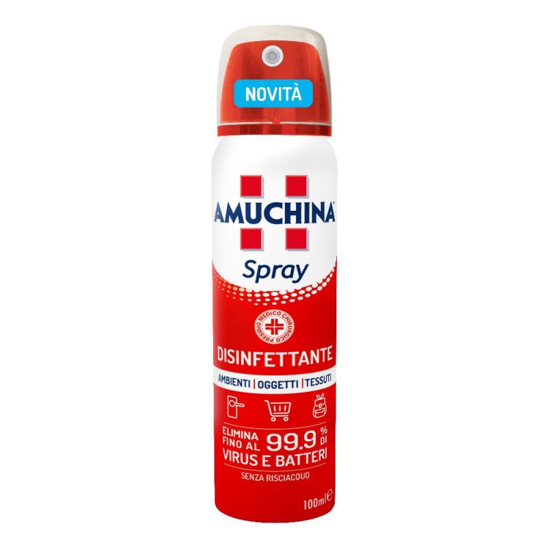 Amuchina Spray - Disinfettante per Ambiente, Oggetti e Tessuti - Confezione 100 ml Amuchina Spray - Disinfettante per Ambiente, Oggetti e Tessuti - Confezione 100 ml