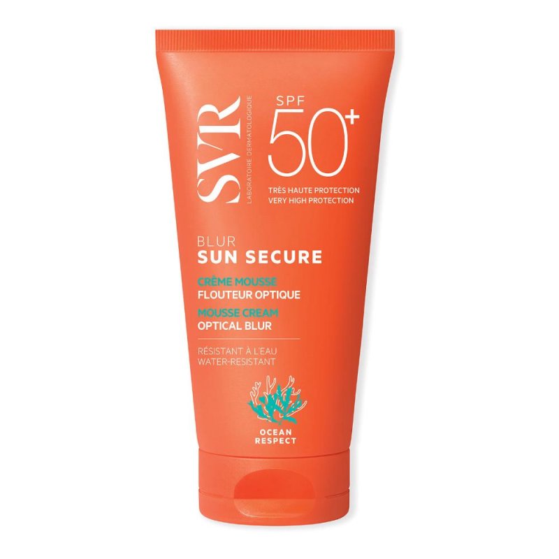 SVR Sun Secure - Blur SPF50+ Crema Viso Mousse Vellutata Solare Biodegradabile 50 ml