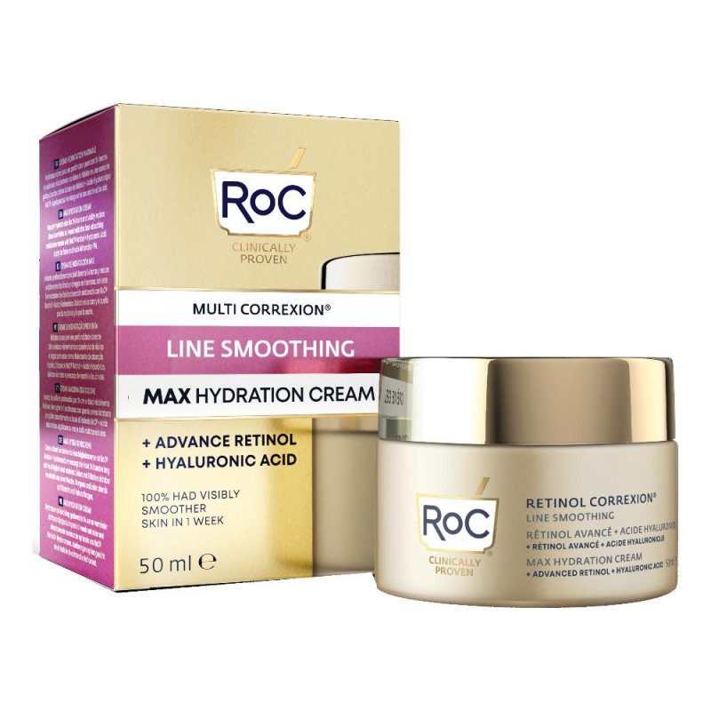 RoC Retinol Correxion Line Smoothing Max Hydration Crema Viso Antirughe 50 ml RoC Retinol Correxion Line Smoothing Max Hydration Crema Viso Antirughe 50 ml